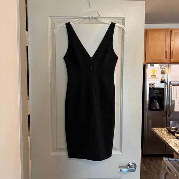 Alice + Olivia Women's Size 4 Black 'Yve' Cutout Sleeveless Sheath Dress - Picture 3 of 14